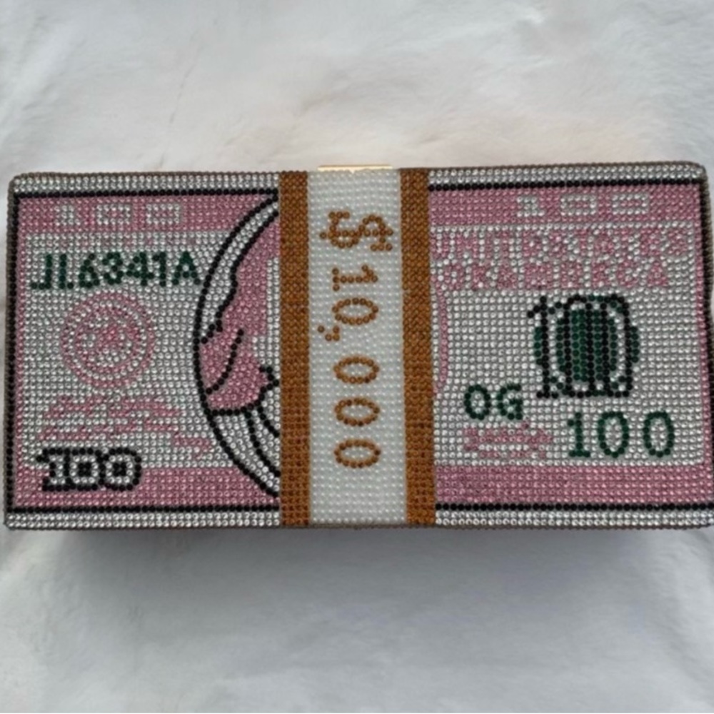 Pink money handbag
